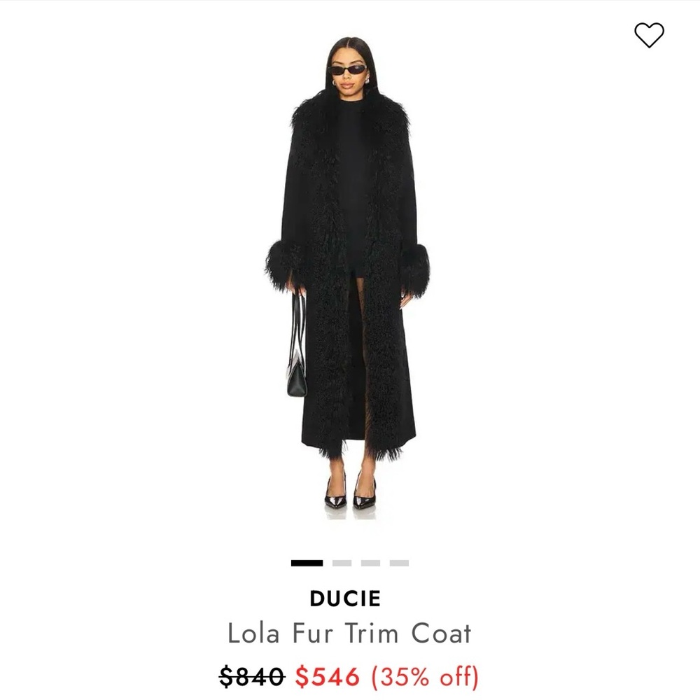 ISO!!!! Ducie Black Lola Fur Trim Coat